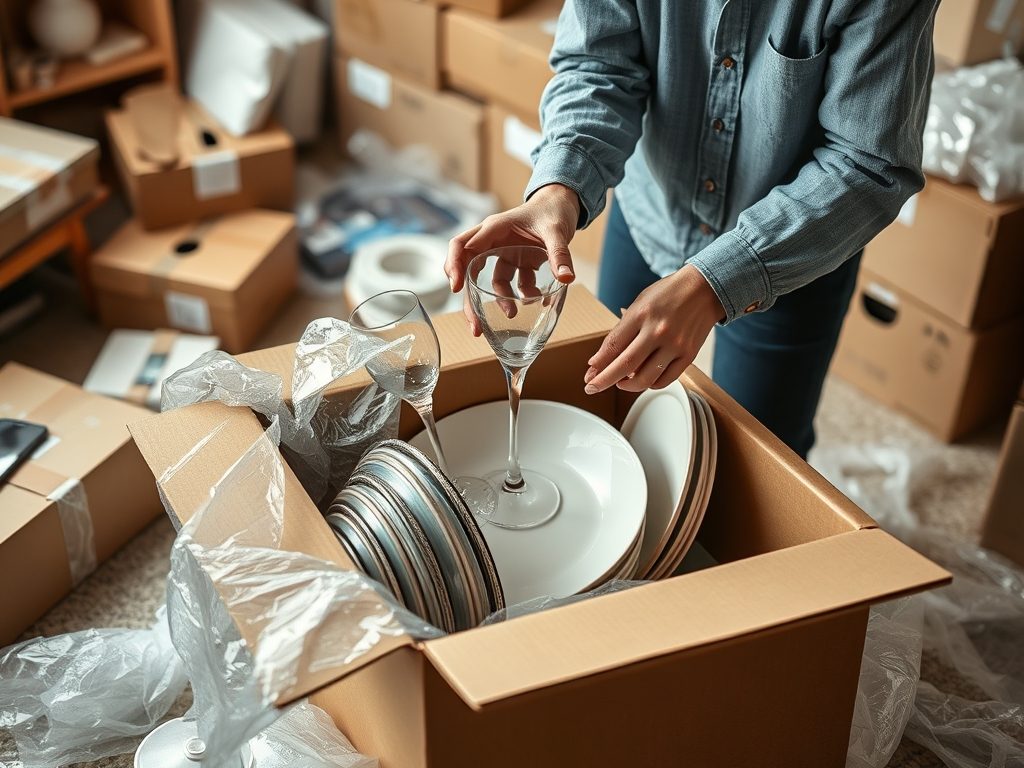 Jak bezpiecznie pakować szkło i talerze do przeprowadzki, by uniknąć uszkodzeń i chaosu