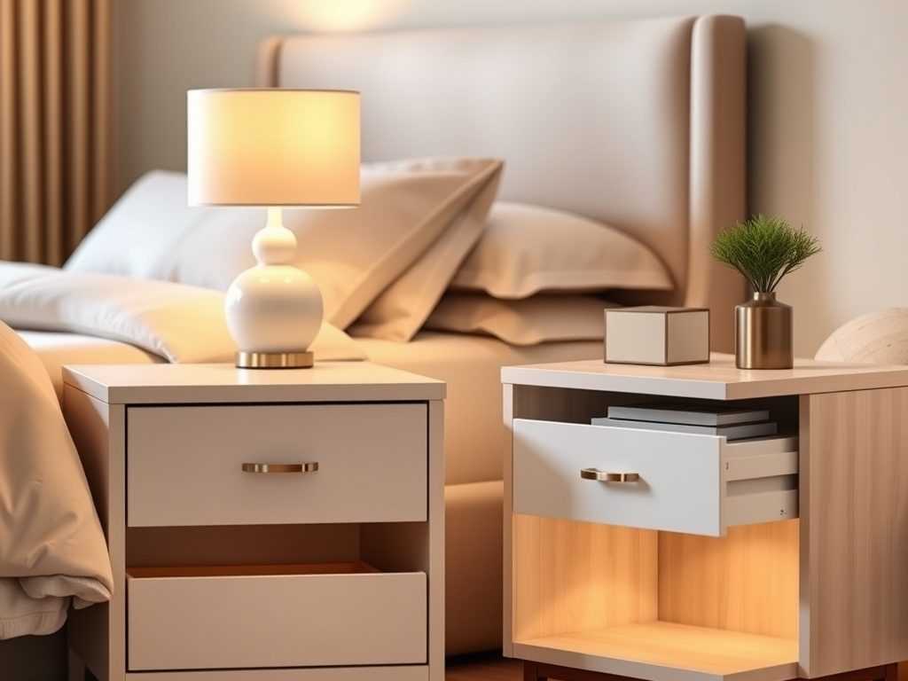 Szafki nocne z szufladą czy bez: jak wybrać funkcjonalność i styl dopasowany do sypialni