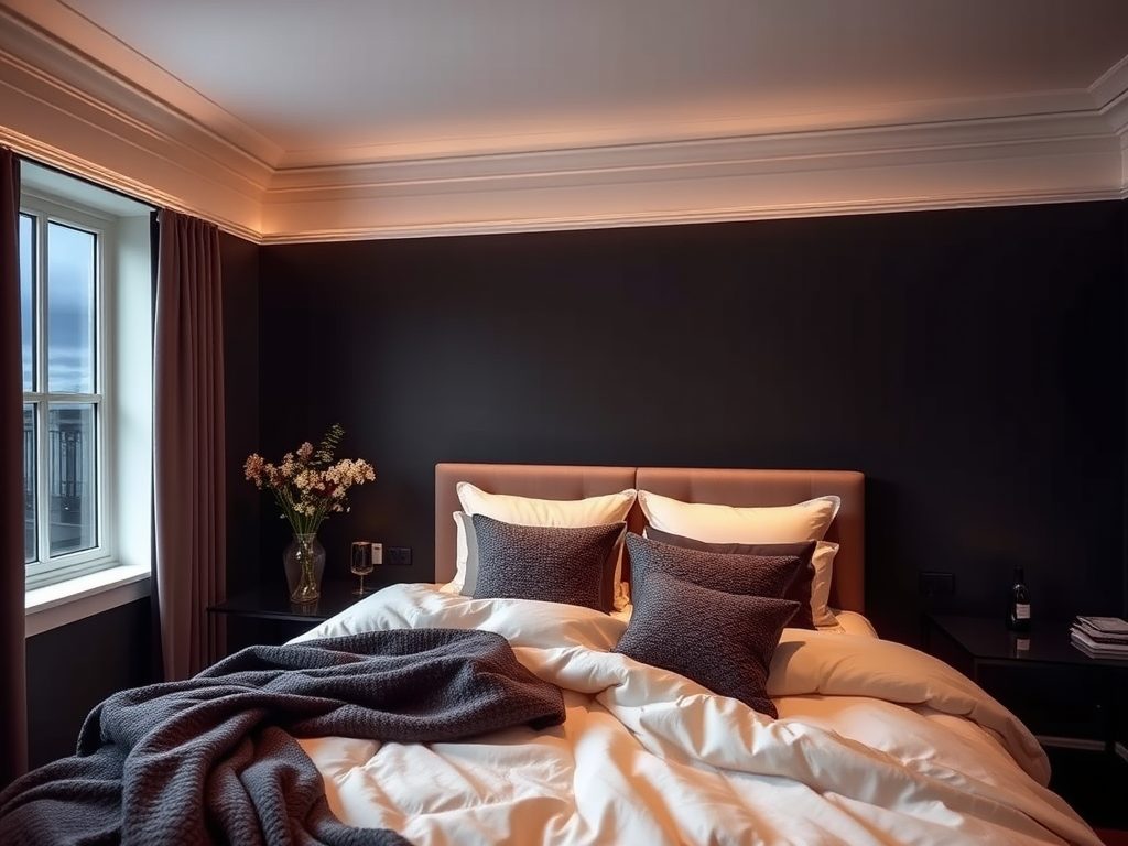 Ciemne kolory w sypialni: kiedy dodają uroku, a kiedy mogą przytłoczyć wnętrze i sen